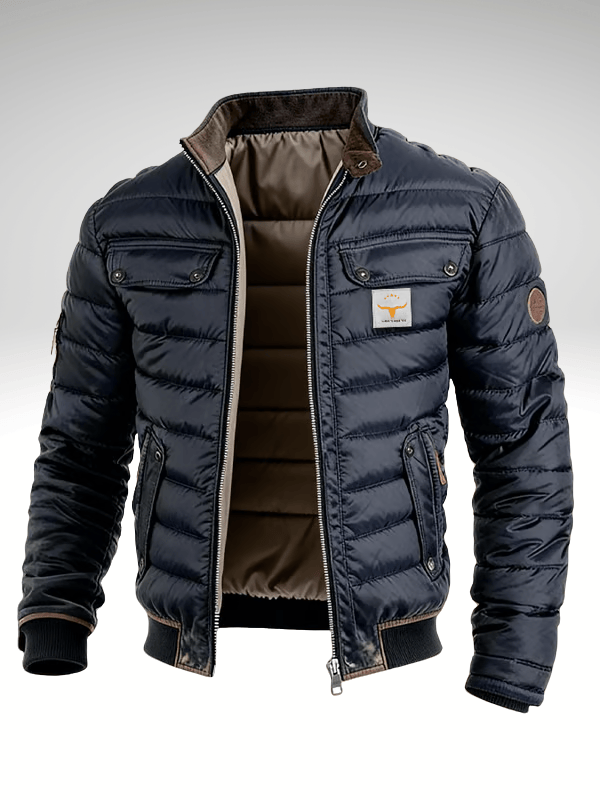 André Ferran Quilted Bomber Jacket