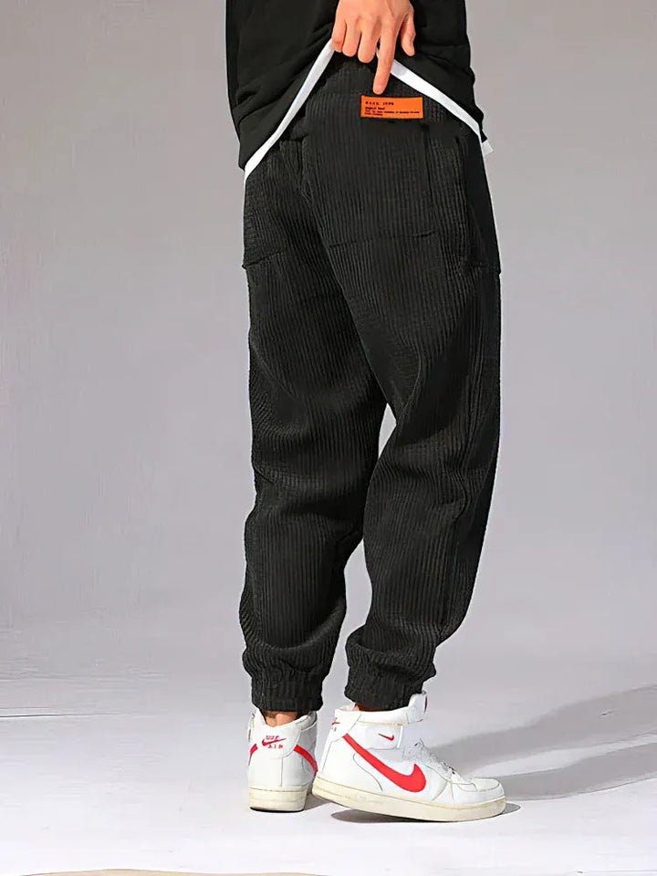 André Ferran Ribbed Corduroy Joggers