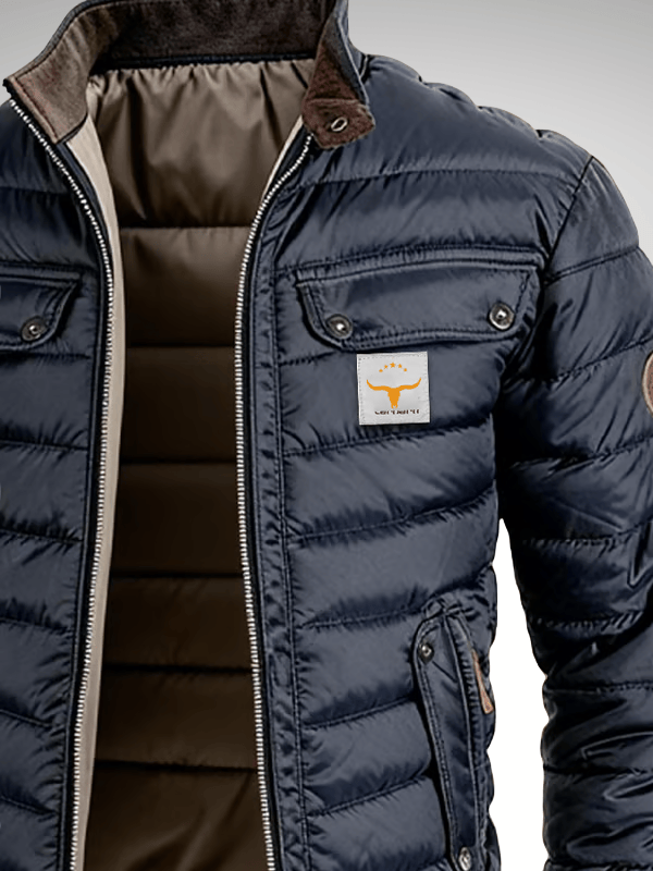 André Ferran Quilted Bomber Jacket